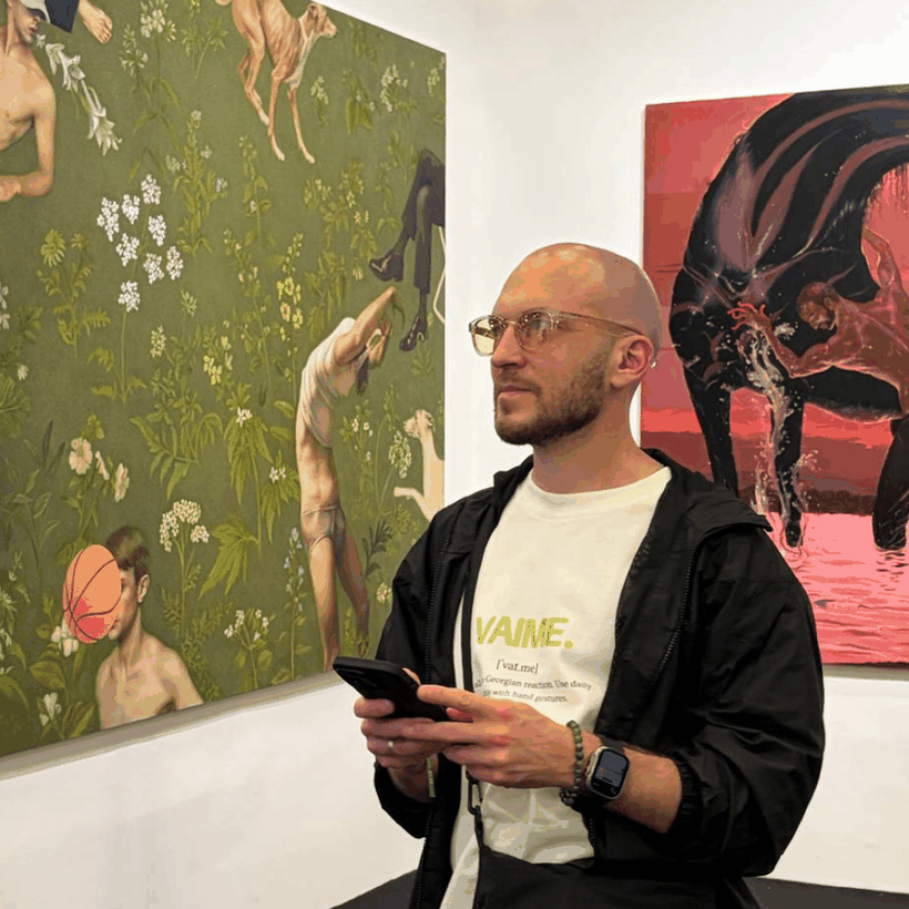Marat at a contemporary art exhibition, Tbilisi